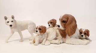 A collection of Wade Ceramic Northlight Figures of Dogs & Puppies, tallest 13cm. These were