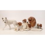 A collection of Wade Ceramic Northlight Figures of Dogs & Puppies, tallest 13cm. These were