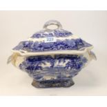 Masons Large Blue & White Soup Tureen, height 25cm