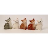 Five Beswick 1436 Kittens 3 different colour ways(5)