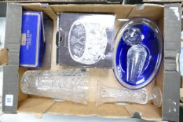 A mixed collection of items to include Boxed Crystal Brandy Glasses, Crystal Vase & Bowl etc
