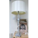 Modern Cut Glass Crystal Effect (plastic) Tall Table Lamp, height 77cm