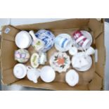 A mixed collection of items to include Moorcroft Vase & Pin Tray decorative Spode & Coalport items