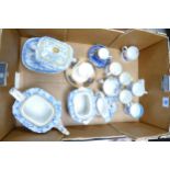 A mixed collection of items to include 19th Century & later Coalport, Spode & similar coffee