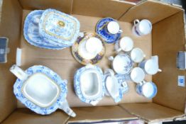 A mixed collection of items to include 19th Century & later Coalport, Spode & similar coffee