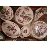 Wedgwood 'Charmwood' Pattern Dinnerware items to include seven salad plates, seven rimmed soup