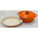 Le Creuset Large Oval Stock Pot size F & French Made Roasting Dish(2)