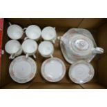 Aynsley Peony 38 floral tea set