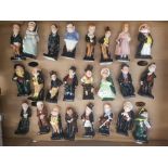 Royal Doulton Charles Dickens figurines, original complete set of 24. (1 Tray)