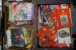 A large collection of Manchester United Official Club Magazines & Similar Official Yearbooks(2