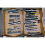 Triang, Hornby , Lima & similar HO / OO model railway diesel engines & carriages (2 trays)