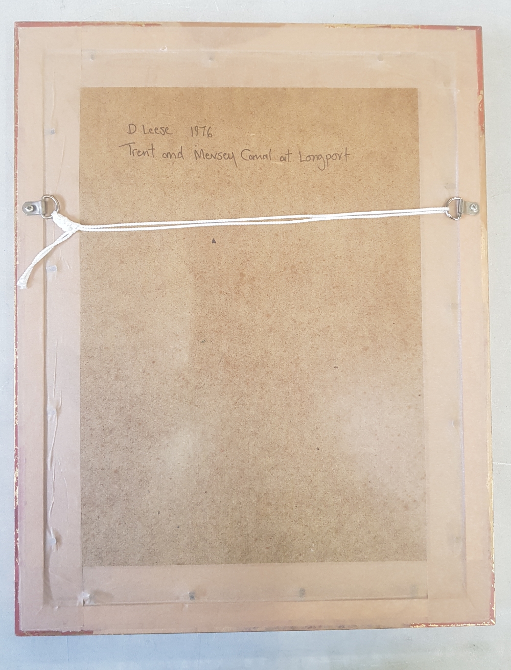 Local interest watercolour painting by D. Leese of 'Trent & Mersey Canal' at Longport, dated 1976,