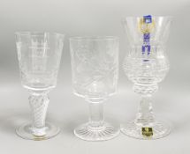 A collection of Royal Doulton Minton & Edinburgh boxed 1970s commemorative goblets (3)