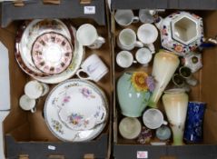 A mixed collection of items to include Minton Dinner Plates, Royal Crown Derby Plates, Johnson