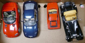 A collection of Burago model cars to include Merc Benz 500k Roadster (a/f), Ferrari 456gt, Viper &