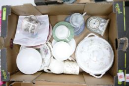 A mixed collection of Wedgwood items to include Millennium Cups & Saucers, Campion patterned Tureen,
