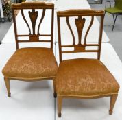 Two Edwardian Inlaid Bedroom Chairs (2)