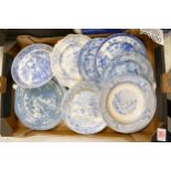 A Collection of early Copeland |Spode Bluer & White & similar plates