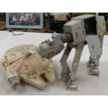 Vintage Star Wars CPG Productions Kenner AT-AT All Terrain Armored Transport & Millennium Falcon(2)