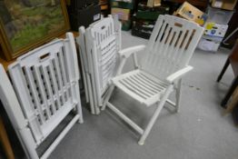 Four Plastic Garden Chairs(4)