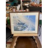 Limited edition framed print 'The High Flyer' signed by JW Mitchell, together with a similar