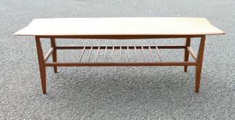 Mid Century Surf Board Top Table, length 122cm, width 41cm & height 40cm