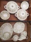 Minton Broadlands pattern Tea and dinner ware items to include 2 Lidded Tureens, 12 Cereal Bowls,