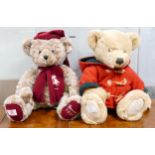 Large Harrods Teddy Bears, years 1999 & 2003, height seated 35cm(2)