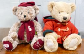 Large Harrods Teddy Bears, years 1999 & 2003, height seated 35cm(2)