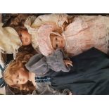 Four Vintage Porcelain Dolls to include one smaller Leonardo Collection example (4)