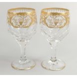 De Lamerie Fine Bone China heavily gilded Goblets , specially made high end quality item, Made in
