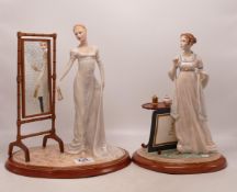 Franklin Mint Figures Elenor & Emma from Jane Austin , limited edition with 1 cert(2)