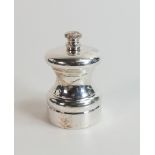 Sterling Silver hallmarked Baybrook and Britten pepper grinder, new in box.
