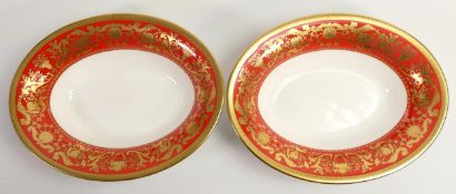 De Lamerie Fine Bone China Burnt Orange Oval Open Veg Bowls , specially made high end quality