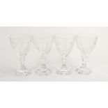 Boxed Aga for De Lamerie Fine Bone China heavy Undecorated Glass Water Goblets, height 17cm(4)
