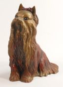 North Light large resin figure of a seated Yorkshire Terrier, height 29cm. This was removed from the