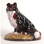 Helena Johnová (1884–1962) Czech large pottery figure of a Collie/ Sheepdog, bill of sale states