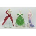 Coalport Lady Figures Margaret (2nds), Happy Anniversary & similar(3)