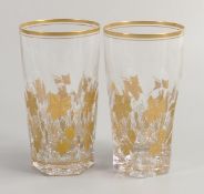 De Lamerie Fine Bone China heavily gilded Glass Crystal Tumblers , specially made high end quality