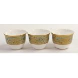 De Lamerie Fine Bone China heavily gilded Tea Bowls, specially made high end quality item, Made in