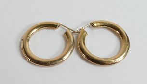 Pair 9ct gold earrings, 7.7g.