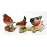 Beswick Bull Finch 1042, Wren 993 & Robin 980(3)