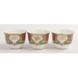 De Lamerie Fine Bone China heavily gilded Tea Bowls, specially made high end quality item, Made in