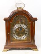Franz Hormte Wooden Cased Christiaan Huygens Mantle Clock, height 27cm