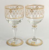 De Lamerie Fine Bone China Twisted Rope Patterned Wine Glasses , specially made high end quality