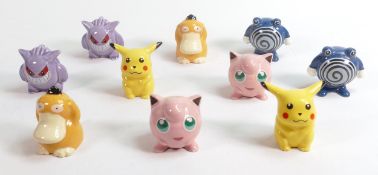 Two Sets Wade Pokemon Figures , made in 2001 for the Nintendo Pokemon game. They are Polywhirl,