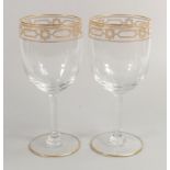 De Lamerie Fine Bone China heavily gilded Wine Glass , specially made high end quality item, Made in