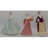 Coalport Ladies of Fashion Figures Rapture, Lucy & Affection(3)