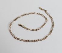 9ct gold 16.5 inch necklace 5.7g.