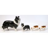 Beswick Dogs to include large Sheepdog 1792, Sheepdog 1854 & Fox Hounds(4)
